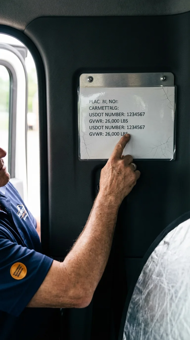 USDOT licensing placard verification in Kansas City